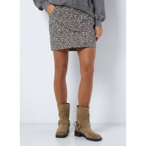 Noisy May - Kleding NMJILL NW LEO SKIRT - Bruin - Maat XL