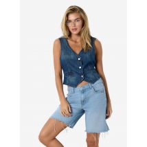 Noisy May - Bekleidung NMSANJA DENIM WAISCOAT AZ382DB - blau - Größe M