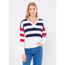Armor Lux - Bekleidung Pull Rayé Col V ML Deauville - weiß - Größe L