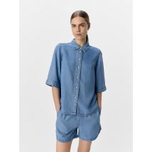 OBJECT - OBJFRAME 2/4 RE DENIM TOP NOOS Blu - Abbigliamento - Taglia XS