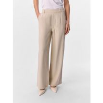 OBJECT - Ropa OBJFRAME LISA WIDE MW PANTS NOOS - Beige - Talla XS