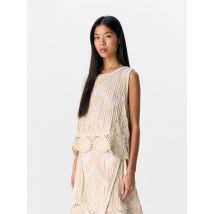 OBJECT - Bekleidung OBJPRIMA RE S/L KNIT TOP CC2 SS - beige - Größe M