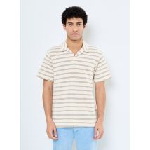 Only & Sons - Kleding ONSIAN REG STRIPE STRUCT SS RESORT POLO - Beige - Maat L