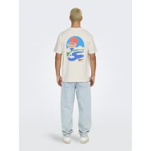 Only & Sons - Bekleidung ONSPALM DAYS PRINT RLX SS TEE - weiß - Größe S