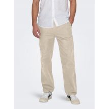 Only & Sons - Bekleidung ONSSINUS LOOSE 0007 COT LIN PANT NOOS - grau - Größe L