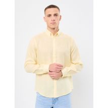 Casual Friday - CFANTON BD LS linen shirt Giallo - Abbigliamento - Taglia M