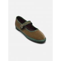 Ballerines Mary Jane Velvet Marron - Flabelus - Disponible en 38