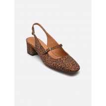 Rivecour - Pumps Babies n°424 - Cuir imprimé - Léopard - beige - Größe 40
