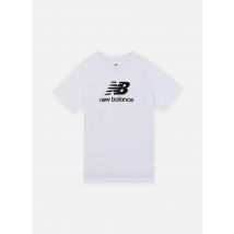 New Balance Kids - New Balance Jersey Stacked Logo Tee Boys Bianco - Abbigliamento - Taglia 7 - 8A