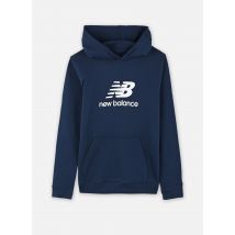 New Balance Kids - Kleding New Balance French Terry Stacked Logo Hoodie - Blauw - Maat 7 - 8A