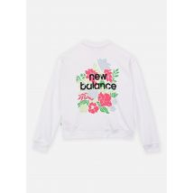 New Balance Kids - NB Stacked Floral Back Graphic FT Crew Bianco - Abbigliamento - Taglia 7 - 8A