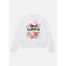 New Balance Kids - Ropa NB Stacked Floral Back Graphic FT Crew - Blanco - Talla 15 - 16A