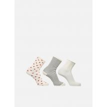 Sarenza Wear - Medias y Calcetines Lot de 3 paires chaussettes Femme cœur - Blanco