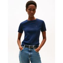 Tommy Hilfiger - Slim Cody V-Nk Ss WW0WW40587C1G Blu - Abbigliamento - Taglia L