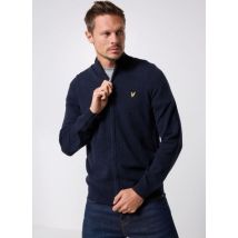 Lyle & Scott - Ropa Lambswool Blend Zip Through Cardigan - Azul