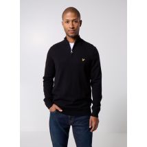 Lyle & Scott - Cotton Merino Quarter Zip Jumper Nero - Abbigliamento