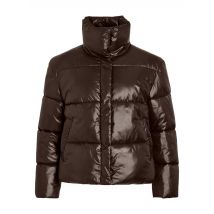 Vila - Kleding Vilidda L/S Shinny Puffer Short Jacket - Bruin - Maat 34