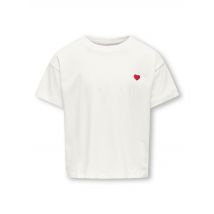 Kids Only - Bekleidung Kogmaiken Life Cropheart Ss Top Jrs Noos - weiß - Größe 9 - 10A