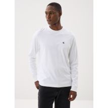 Calvin Klein Jeans - Bekleidung Ls Easy Monogram Tee - weiß - Größe XL