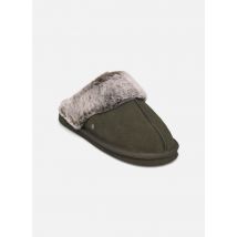 Chaussons Mule Eva ? Cuir Et Fourrure W Vert - Isotoner - Disponible en 38