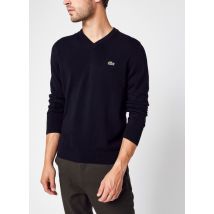 Vêtements Pull Col V En Coton Biologique Uni Croco Noir - Lacoste - Disponible en S