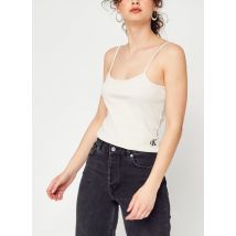 Kleding Ck Rib Strappy Top Wit - Calvin Klein Jeans - Beschikbaar in S
