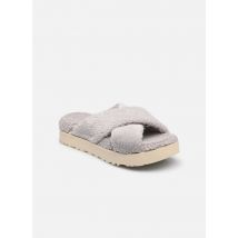 UGG W FUZZ SUGAR TERRY CROSS SLIDE Argento - Pantofole - Disponibile in 38