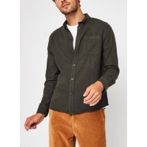 Bekleidung Melangé flannel custom fit shirt grün - Knowledge Cotton Apparel - Größe S