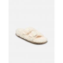 Hausschuhe Furry slipper plastic buckle weiß - Colors of California - Größe 40