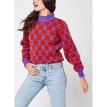 Bekleidung Small Squares Ops Knitted Sweater rot - Thinking Mu - Größe XS
