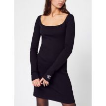 Bekleidung Square Neck Rib Dress schwarz - Calvin Klein Jeans - Größe S