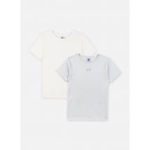 Bekleidung Lot De 2 Tee Shirts MC Garcon - A055000 weiß - Petit Bateau - Größe 6A