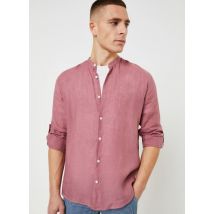 Vêtements Slhregkylian-Linen Shirt Ls Band B Rose - Selected Homme - Disponible en XXL