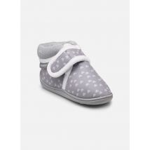 Chaussons Bottillons velcro fille ? suédine Gris - Isotoner - Disponible en 23