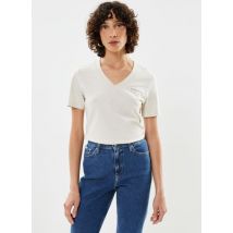 Kleding Monologo Slim V-Neck Wit - Calvin Klein Jeans - Beschikbaar in XL