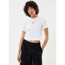 Ropa Badge Rib Short Slee Blanco - Calvin Klein Jeans - Talla XXL