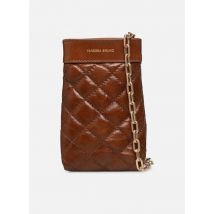 Petite Maroquinerie Phone Case Moon En Cuir Craquele Matelasse Marron - Vanessa Bruno - Disponible en T.U
