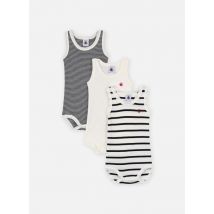 Vêtements Lot de 3 Bodies Sans Manches Marinière Multicolore - Petit Bateau - Disponible en 3M