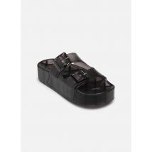 Wedges High jelly sandal 2 buckles Zwart - Colors of California - Beschikbaar in 37