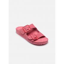 Wedges Cow suede bio with two buckles Roze - Colors of California - Beschikbaar in 36