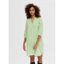 Kleding Slfalberta 3/4 Stripe Short Dress Noos Groen - Selected Femme - Beschikbaar in 36