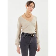 Kleding Viril Rev V-Neck L/S Knit Top - Noos Beige - Vila - Beschikbaar in XS