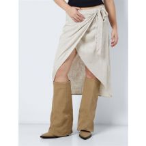 Vêtements Nmleilani Hw Wrap Midi Skirt Wvn Beige - Noisy May - Disponible en S