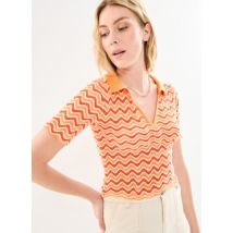 Kleding Nmsadie S/S Polo V-Neck Knit Oranje - Noisy May - Beschikbaar in XL