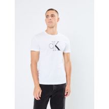Kleding Outline Monologo Tee J30J325678 Wit - Calvin Klein Jeans - Beschikbaar in XL