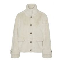 Vêtements VMSONJAEVA SHORT FAUX FUR JACKET GA BOO Beige - Vero Moda - Disponible en L