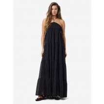 Kleding NMFAIRY SL MAXI SMOCK CHIFFON DRESS Zwart - Noisy May - Beschikbaar in XS