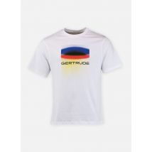 Kleding E25 LEONCE GRADIENT TEE-SHIRT Wit - Gertrude - Beschikbaar in XL