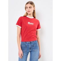 Kleding LEWISTOWN RINGER SS TEE W Rood - Dickies - Beschikbaar in M