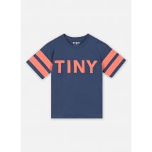 Kleding Stripes Logo Tee Blauw - Tinycottons - Beschikbaar in 6A